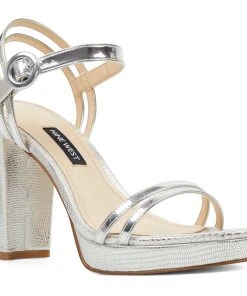 Nine West Daisy Open Toe Sandals Metallic Mindset