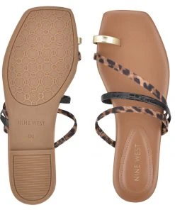 Nine West Darbie Flat Toe Ring Slide Sandals