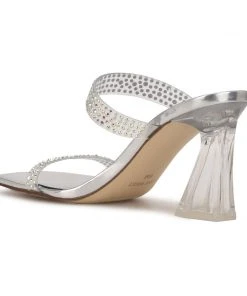 Nine West In The Clear Darla Heeled Slide Sandals