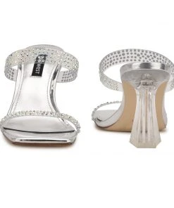 Nine West In The Clear Darla Heeled Slide Sandals