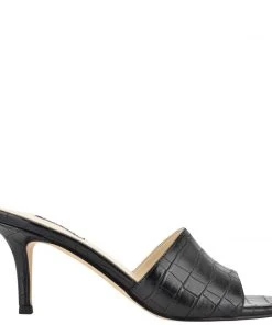 Nine West Donna Heeled Slide Sandals Heels