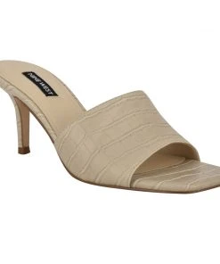 Nine West Donna Heeled Slide Sandals Heels