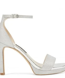 Nine West Edyn Ankle Strap Sandals Metallic Mindset