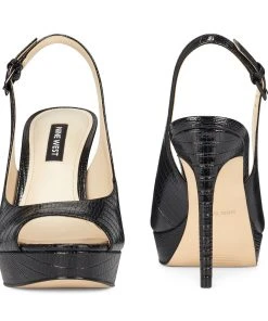 Nine West Elle Slingback Platform Sandals High Impact Platforms
