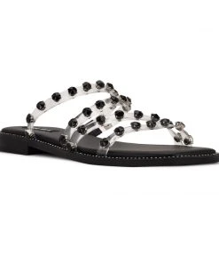Nine West New Evan Flat Slide Sandals