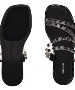 Nine West New Evan Flat Slide Sandals