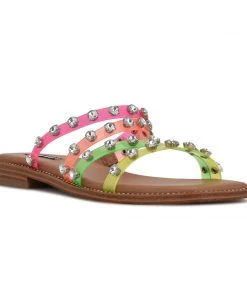 Nine West New Evan Flat Slide Sandals