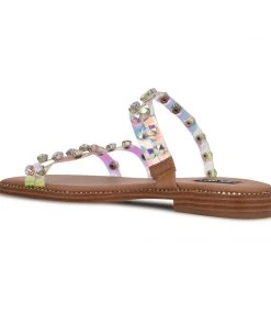 Nine West Evan Flat Slide Sandals New