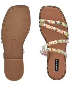 Nine West Evan Flat Slide Sandals New