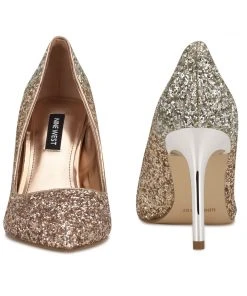 Nine West Ezra Pointy Toe Pumps Metallic Mindset 10 Nine West Ezra Pointy Toe Pumps Metallic Mindset