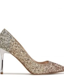 Nine West Ezra Pointy Toe Pumps Metallic Mindset