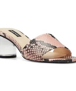 Nine West Fab Open Toe Slide Sandals Heels