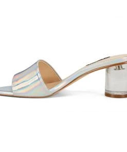 Nine West Metallic Mindset Fab Open Toe Slide Sandals 11 Nine West Metallic Mindset Fab Open Toe Slide Sandals