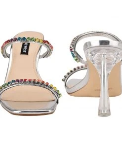 Nine West Fanfav Heeled Slide Sandals