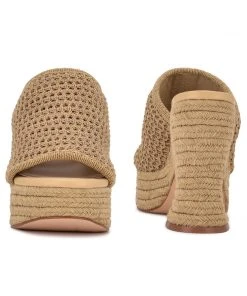 Nine West Fefee Platform Slide Sandals Weave Got You