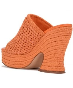 Nine West Fefee Platform Slide Sandals Weave Got You