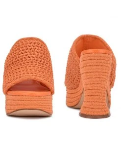 Nine West Fefee Platform Slide Sandals Weave Got You