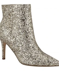 Nine West Fhayla Pointy Toe Booties Metallic Mindset