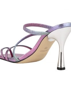 Nine West Franie Heeled Slide Sandals Color Pop