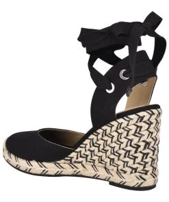 Nine West Lace It Up Friend Ankle Wrap Espadrille Wedge Sandals