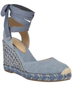 Nine West Friend Ankle Wrap Espadrille Wedge Sandals Lace It Up