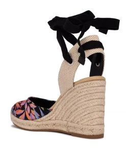 Nine West Friend Ankle Wrap Espadrille Wedge Sandals Lace It Up