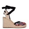 Nine West Friend Ankle Wrap Espadrille Wedge Sandals Lace It Up