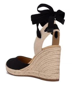 Nine West Lace It Up Friend Ankle Wrap Espadrille Wedge Sandals