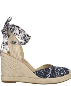 Nine West Lace It Up Friend Ankle Wrap Espadrille Wedge Sandals