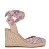 Nine West Lace It Up Friend Ankle Wrap Espadrille Wedge Sandals