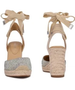 Nine West Friend Ankle Wrap Espadrille Wedge Sandals
