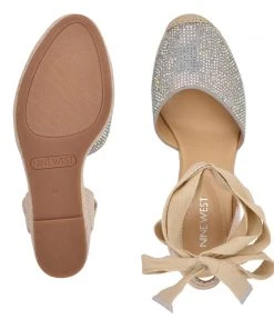 Nine West Friend Ankle Wrap Espadrille Wedge Sandals