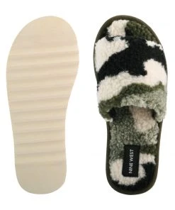 Nine West Mules & Slides Fuzzie Cozy Flat Slide Sandals 11 Nine West Mules & Slides Fuzzie Cozy Flat Slide Sandals