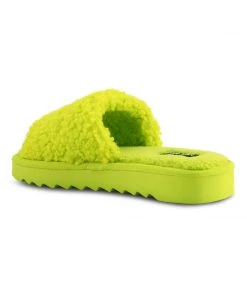 Nine West Fuzzie Cozy Flat Slide Sandals 9 Nine West Fuzzie Cozy Flat Slide Sandals