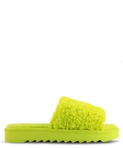 Nine West Fuzzie Cozy Flat Slide Sandals