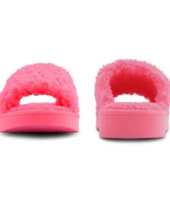 Nine West Fuzzie Cozy Flat Slide Sandals