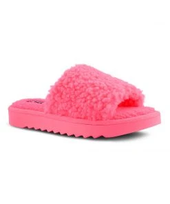 Nine West Fuzzie Cozy Flat Slide Sandals