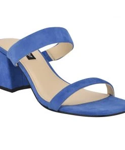 Nine West Color Pop Galvin Block Heel Slide Sandals