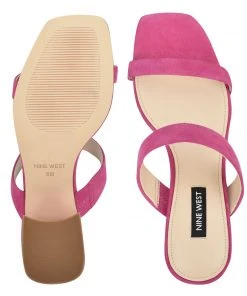 Nine West Galvin Block Heel Slide Sandals