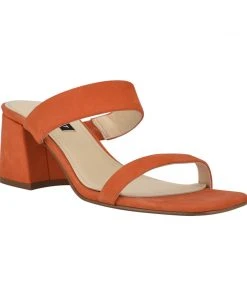 Nine West Galvin Block Heel Slide Sandals