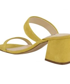 Nine West Galvin Block Heel Slide Sandals