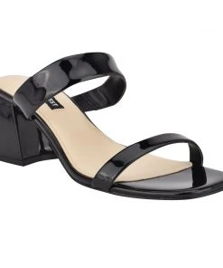 Nine West Heels Galvin Block Heel Slide Sandals