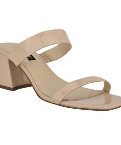 Nine West Heels Galvin Block Heel Slide Sandals