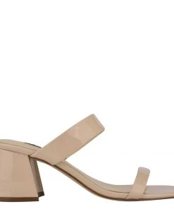 Nine West Heels Galvin Block Heel Slide Sandals