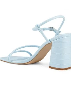 Nine West Gellar Block Heel Sandals Color Pop