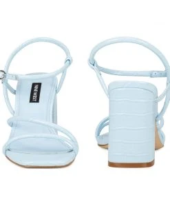 Nine West Gellar Block Heel Sandals Color Pop