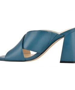 Nine West Color Pop Gigi Block Heel Slide Sandals