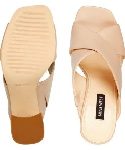 Nine West Gigi Block Heel Slide Sandals Heel Appeal