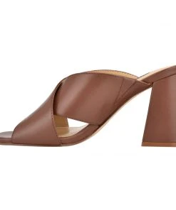Nine West Heel Appeal Gigi Block Heel Slide Sandals