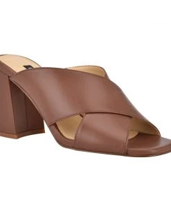 Nine West Heel Appeal Gigi Block Heel Slide Sandals